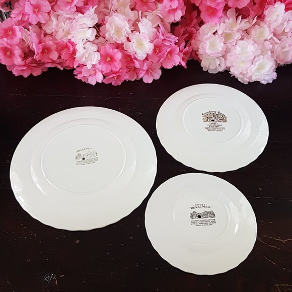 Handmade 3-Tier Brown Transferware Farmhouse Cake Stand Tea Party Christmas Gift - Picture 8 of 12